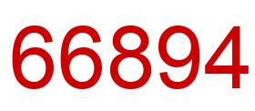 Number 66894 red image