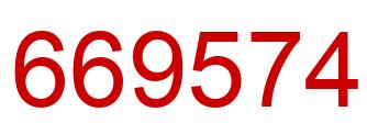 Number 669574 red image