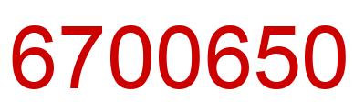 Number 6700650 red image