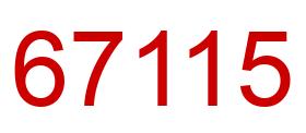 Number 67115 red image