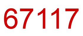 Number 67117 red image