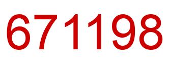 Number 671198 red image