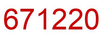 Number 671220 red image