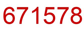 Number 671578 red image