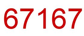 Número 67167 imagen rojo
