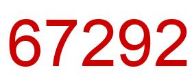 Number 67292 red image