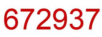 Number 672937 red image