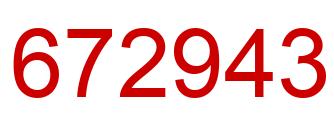 Number 672943 red image