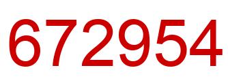 Número 672954 imagen rojo