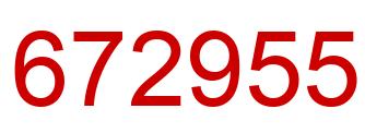 Número 672955 imagen rojo