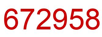 Number 672958 red image
