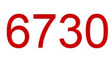 Number 6730 red image