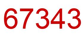Number 67343 red image