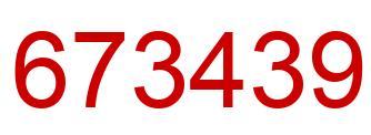 Number 673439 red image