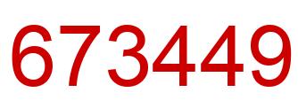 Number 673449 red image