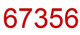 Number 67356 red image