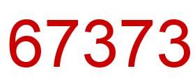 Number 67373 red image