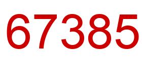 Number 67385 red image