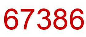 Number 67386 red image
