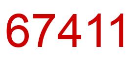Number 67411 red image