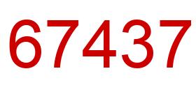 Número 67437 imagen rojo