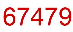 Número 67479 imagen rojo