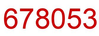 Number 678053 red image