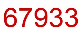 Number 67933 red image