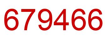 Number 679466 red image