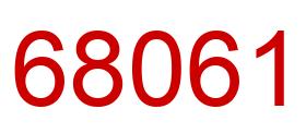 Number 68061 red image