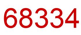 Number 68334 red image