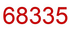 Number 68335 red image