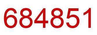 Number 684851 red image