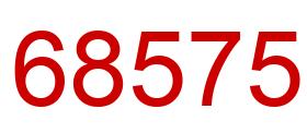 Number 68575 red image