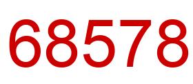Number 68578 red image