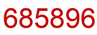 Number 685896 red image