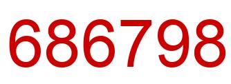 Number 686798 red image