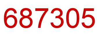 Number 687305 red image