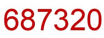 Number 687320 red image