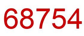 Number 68754 red image