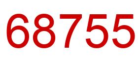Number 68755 red image
