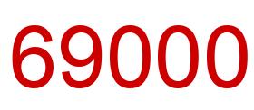 Number 69000 red image