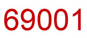 Number 69001 red image