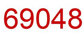Number 69048 red image