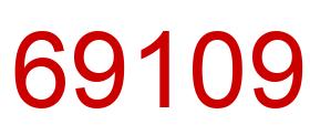 Number 69109 red image
