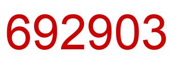 Number 692903 red image