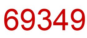 Number 69349 red image