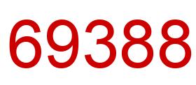 Number 69388 red image