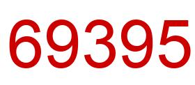 Número 69395 imagen rojo