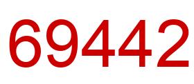 Number 69442 red image
